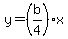 y=%28b%2F4%29x