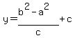 y=%28b%5E2-a%5E2%29%2Fc%2Bc