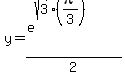 y=%28e%5E%28sqrt%283%29%28pi%2F3%29%29%29%2F2