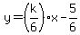 y=%28k%2F6%29x-5%2F6