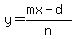 y=%28mx+-+d%29%2Fn