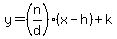 y=%28n%2Fd%29%28x-h%29%2Bk