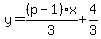 y=%28p-1%29x%2F3%2B4%2F3