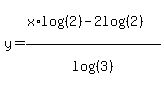 y=%28x%2Alog%28%282%29%29-+2log%28%282%29%29%29%2Flog%28%283%29%29