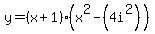 y=%28x%2B1%29%28x%5E2-%284i%5E2%29%29