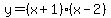 y=%28x%2B1%29%28x-2%29