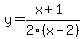 y=%28x%2B1%29%2F2%28x-2%29