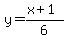 y=%28x%2B1%29%2F6