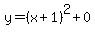 y=%28x%2B1%29%5E2%2B0