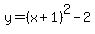 y=%28x%2B1%29%5E2-2
