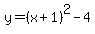 y=%28x%2B1%29%5E2-4