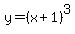 y=%28x%2B1%29%5E3