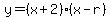 y=%28x%2B2%29%28x-r%29