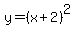 y=%28x%2B2%29%5E2