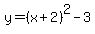 y=%28x%2B2%29%5E2-3