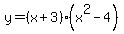 y=%28x%2B3%29%28x%5E2-4%29