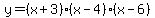 y=%28x%2B3%29%28x-4%29%28x-6%29