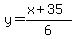 y=%28x%2B35%29%2F6