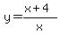 y=%28x%2B4%29%2Fx