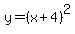 y=%28x%2B4%29%5E2