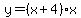 y=%28x%2B4%29x