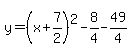 y=%28x%2B7%2F2%29%5E2-8%2F4-49%2F4