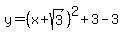 y=%28x%2Bsqrt%283%29%29%5E2%2B3-3