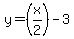 y=%28x%2F2%29-3