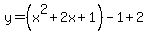 y=%28x%5E2%2B2x%2B1%29-1%2B2