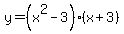 y=%28x%5E2-3%29%28x%2B3%29