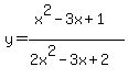 y=%28x%5E2-3x%2B1%29%2F%282x%5E2-3x%2B2%29