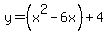 y=%28x%5E2-6x%29%2B4
