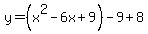 y=%28x%5E2-6x%2B9%29-9%2B8