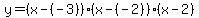 y=%28x-%28-3%29%29%28x-%28-2%29%29%28x-2%29