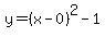 y=%28x-0%29%5E2-1