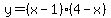 y=%28x-1%29%284-x%29