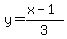 y=%28x-1%29%2F3