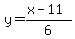y=%28x-11%29%2F6