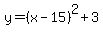 y=%28x-15%29%5E2%2B3