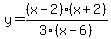 y=%28x-2%29%28x%2B2%29%2F3%28x-6%29