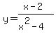 y=%28x-2%29%2F%28x%5E2-4%29+