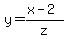 y=%28x-2%29%2Fz