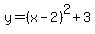 y=%28x-2%29%5E2%2B3