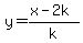 y=%28x-2k%29%2Fk
