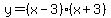 y=%28x-3%29%28x%2B3%29
