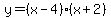 y=%28x-4%29%28x%2B2%29