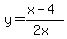 y=%28x-4%29%2F%282x%29