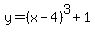 y=%28x-4%29%5E3%2B1