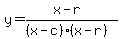 y=%28x-r%29%2F%28%28x-c%29%28x-r%29%29