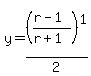 y=+%28%28r-1%29%2F%28r%2B1%29%29%5E1%2F2